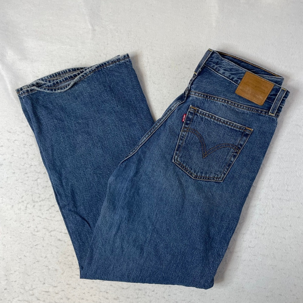 Levi's Ribcage Wide Leg Jeans Womens Size 30 Blue High Rise Ribcage Wide Leg